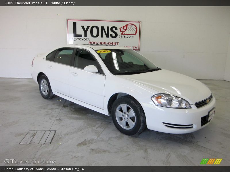 White / Ebony 2009 Chevrolet Impala LT