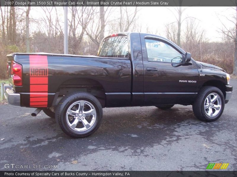 Brilliant Black Crystal Pearl / Medium Slate Gray 2007 Dodge Ram 1500 SLT Regular Cab 4x4
