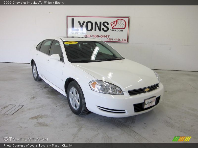 White / Ebony 2009 Chevrolet Impala LT