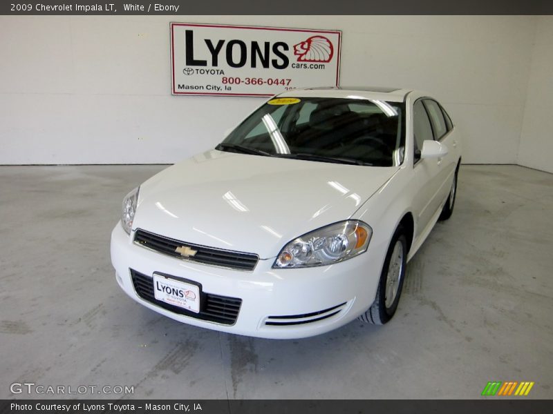 White / Ebony 2009 Chevrolet Impala LT