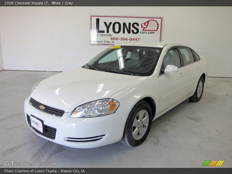White / Gray 2008 Chevrolet Impala LT