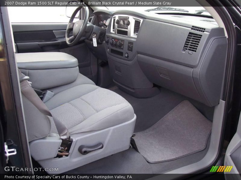 Brilliant Black Crystal Pearl / Medium Slate Gray 2007 Dodge Ram 1500 SLT Regular Cab 4x4