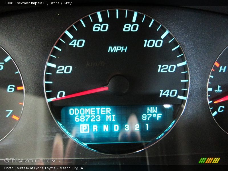 White / Gray 2008 Chevrolet Impala LT