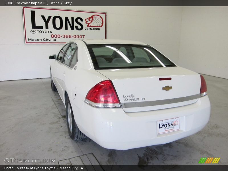 White / Gray 2008 Chevrolet Impala LT