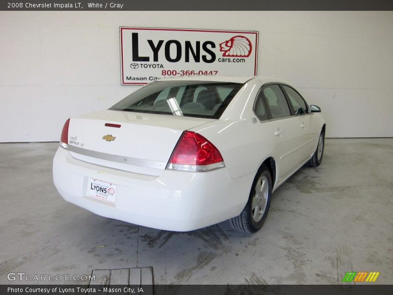 White / Gray 2008 Chevrolet Impala LT