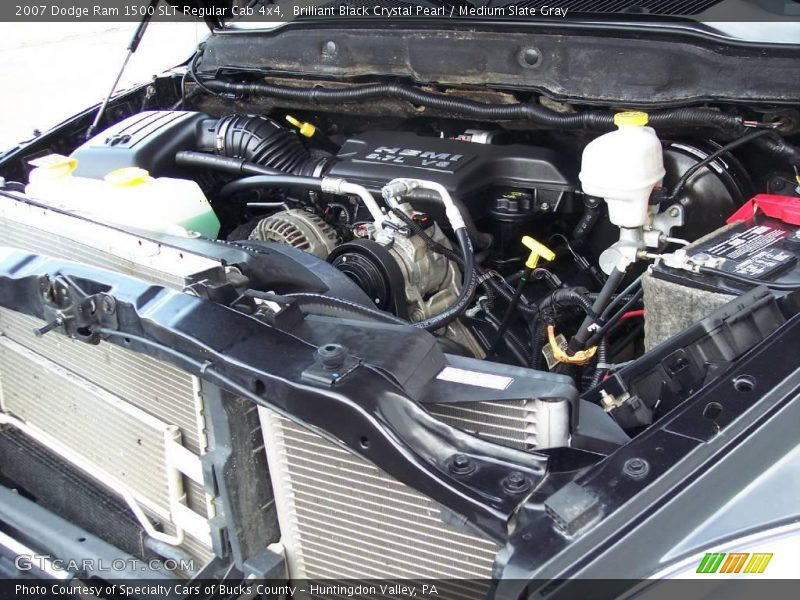 Brilliant Black Crystal Pearl / Medium Slate Gray 2007 Dodge Ram 1500 SLT Regular Cab 4x4