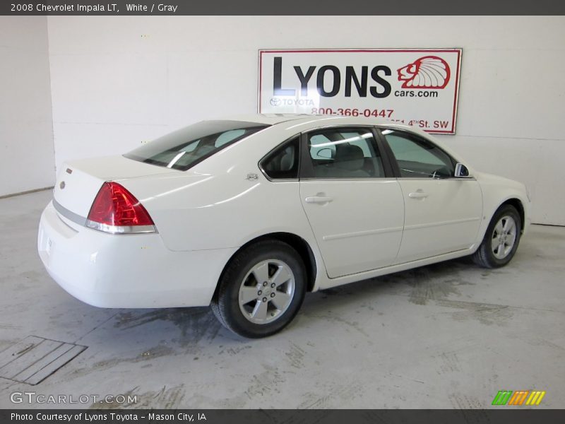 White / Gray 2008 Chevrolet Impala LT