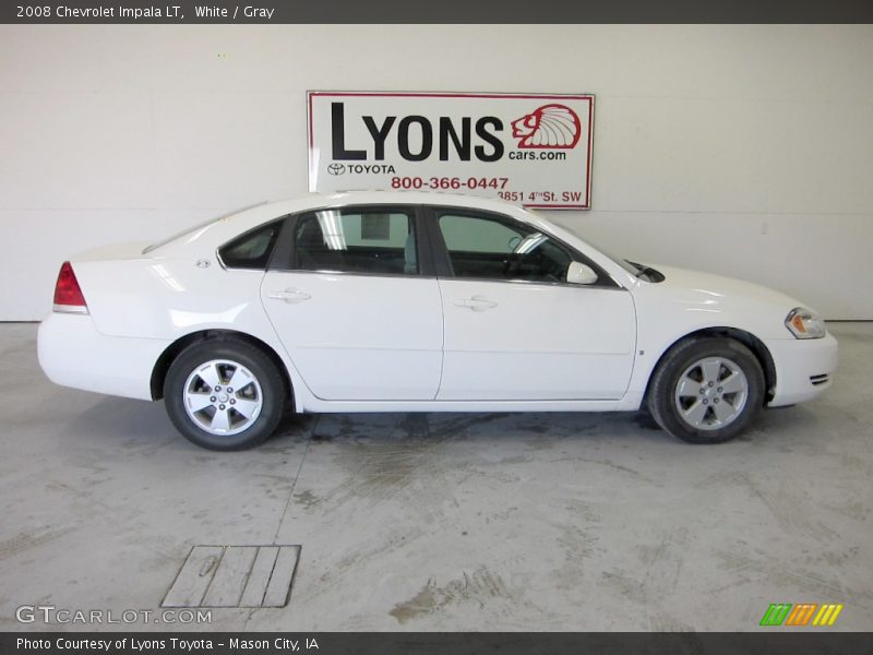 White / Gray 2008 Chevrolet Impala LT