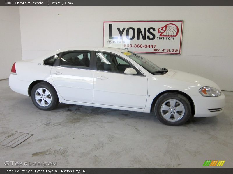 White / Gray 2008 Chevrolet Impala LT