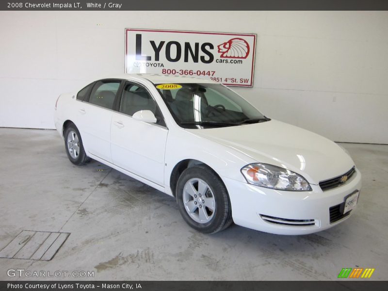 White / Gray 2008 Chevrolet Impala LT