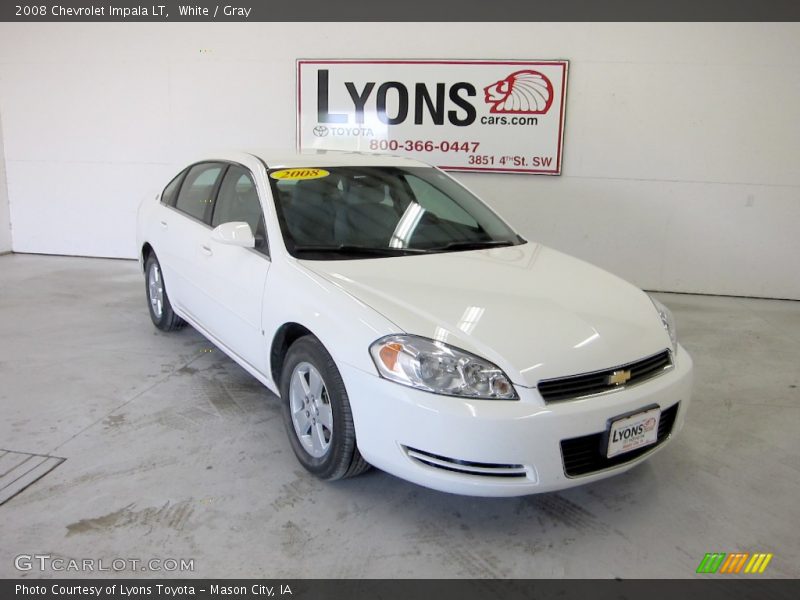 White / Gray 2008 Chevrolet Impala LT