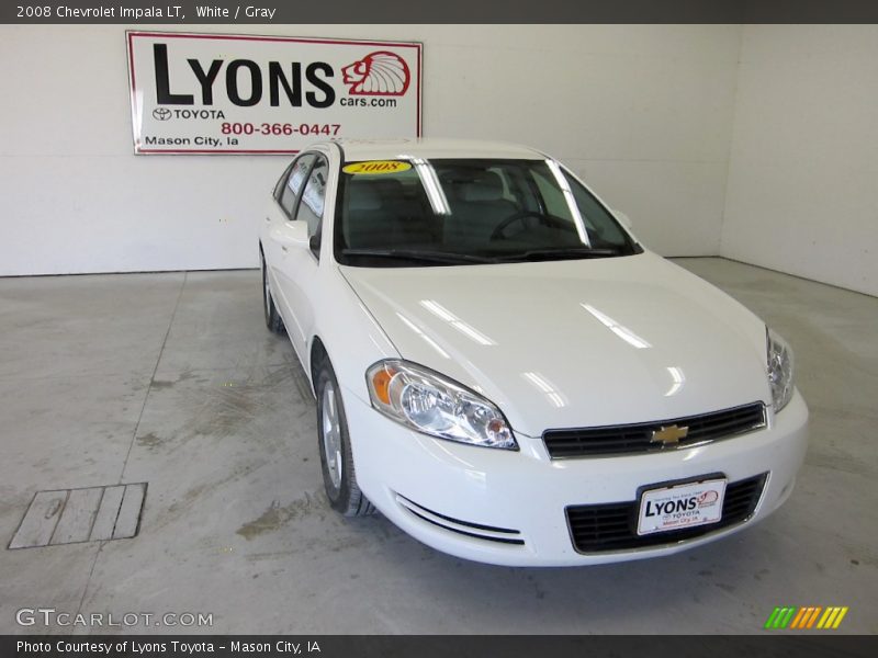 White / Gray 2008 Chevrolet Impala LT