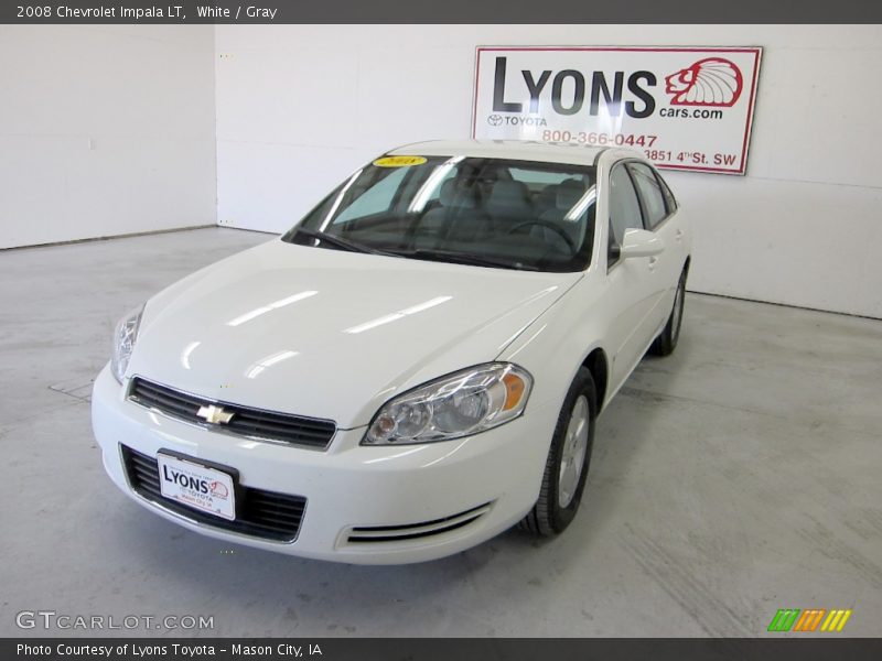 White / Gray 2008 Chevrolet Impala LT