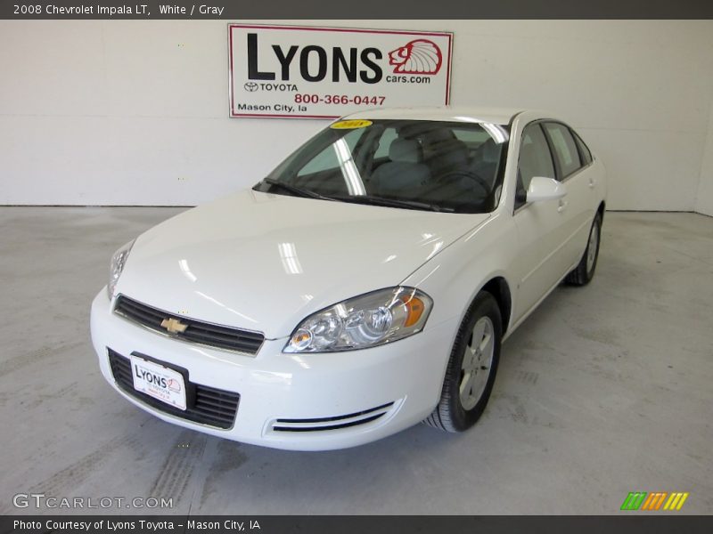 White / Gray 2008 Chevrolet Impala LT