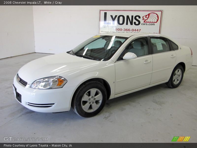 White / Gray 2008 Chevrolet Impala LT