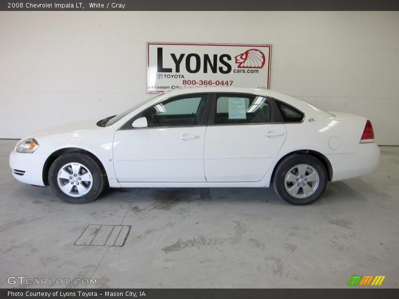 White / Gray 2008 Chevrolet Impala LT