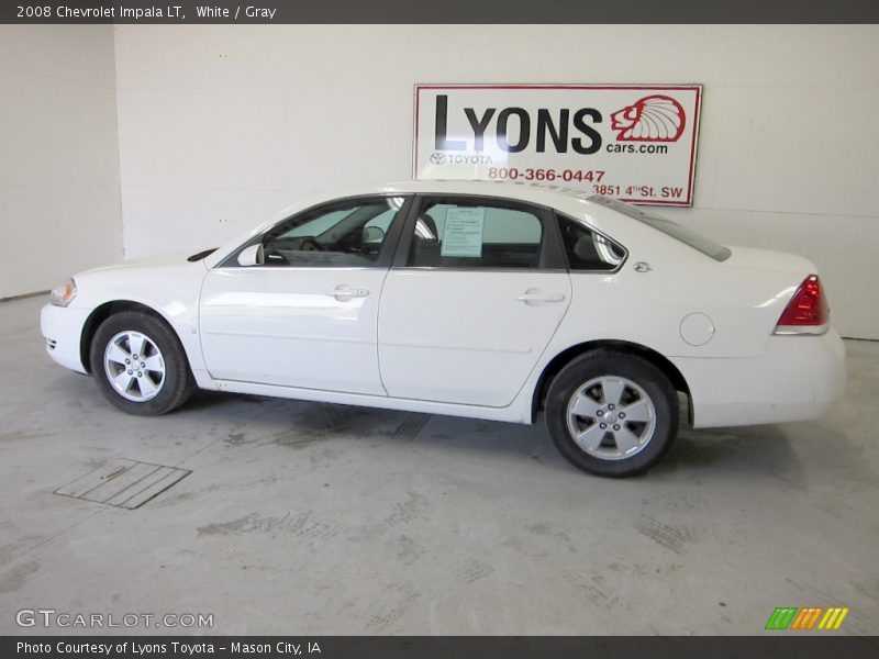 White / Gray 2008 Chevrolet Impala LT