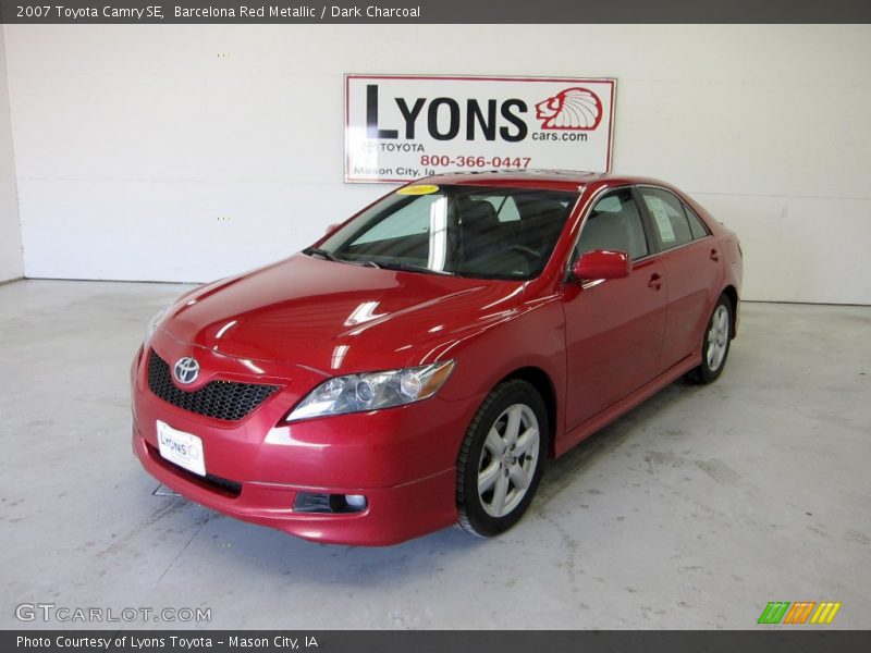 Barcelona Red Metallic / Dark Charcoal 2007 Toyota Camry SE