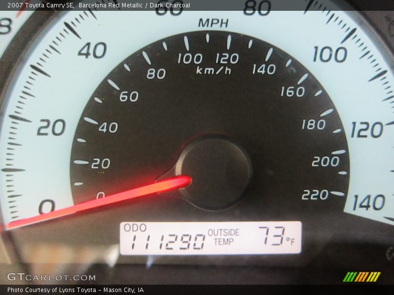 Barcelona Red Metallic / Dark Charcoal 2007 Toyota Camry SE