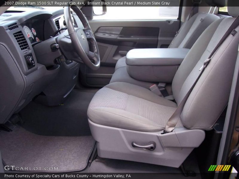 Brilliant Black Crystal Pearl / Medium Slate Gray 2007 Dodge Ram 1500 SLT Regular Cab 4x4