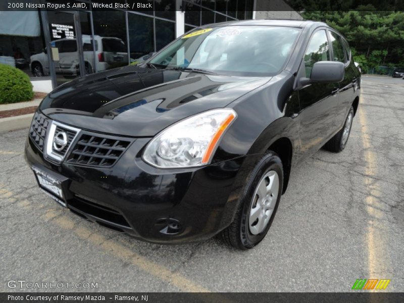 Wicked Black / Black 2008 Nissan Rogue S AWD