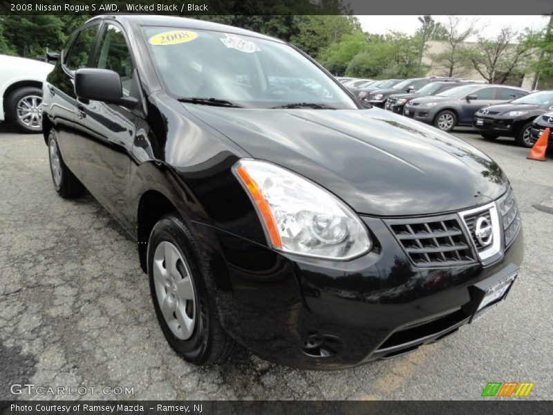 Wicked Black / Black 2008 Nissan Rogue S AWD