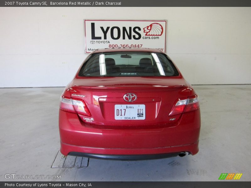Barcelona Red Metallic / Dark Charcoal 2007 Toyota Camry SE