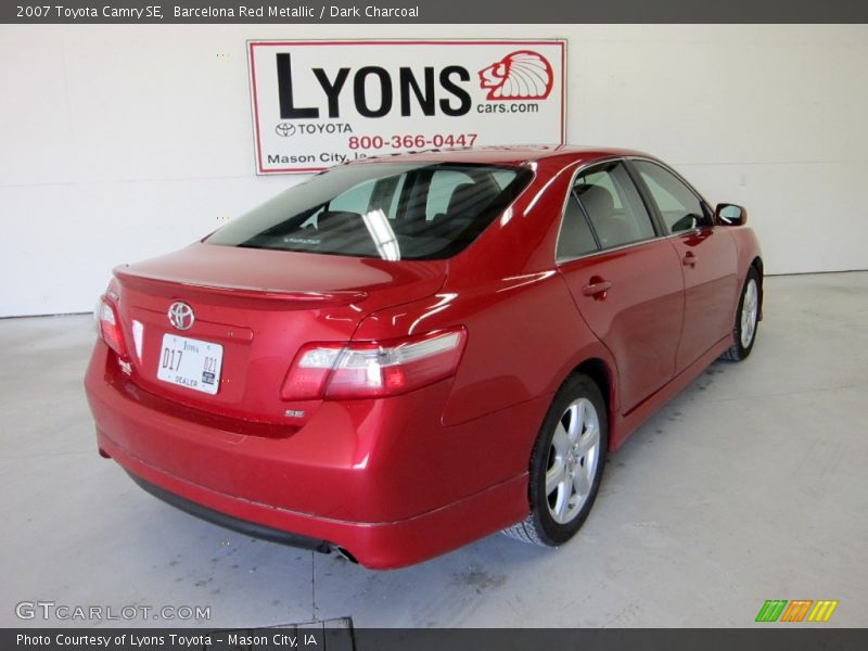 Barcelona Red Metallic / Dark Charcoal 2007 Toyota Camry SE
