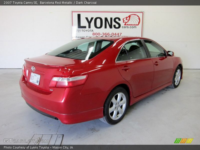 Barcelona Red Metallic / Dark Charcoal 2007 Toyota Camry SE
