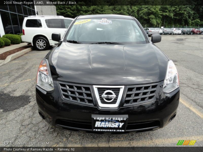 Wicked Black / Black 2008 Nissan Rogue S AWD
