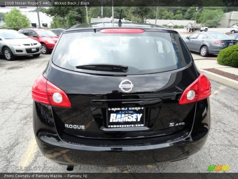 Wicked Black / Black 2008 Nissan Rogue S AWD