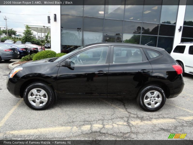 Wicked Black / Black 2008 Nissan Rogue S AWD