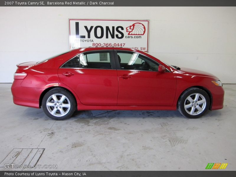 Barcelona Red Metallic / Dark Charcoal 2007 Toyota Camry SE