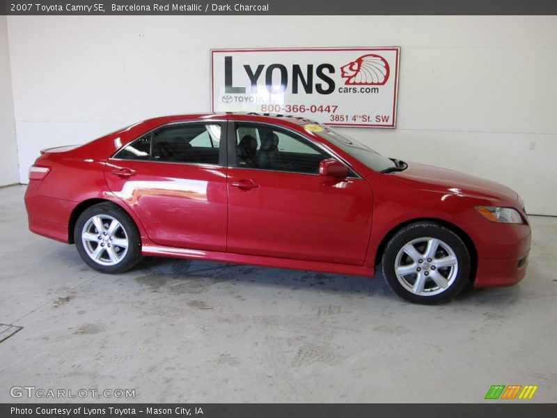 Barcelona Red Metallic / Dark Charcoal 2007 Toyota Camry SE
