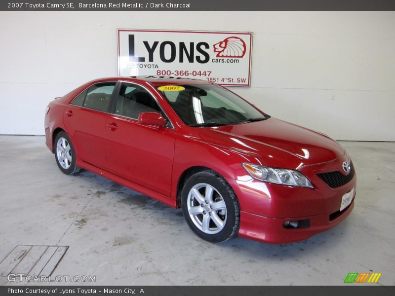Barcelona Red Metallic / Dark Charcoal 2007 Toyota Camry SE