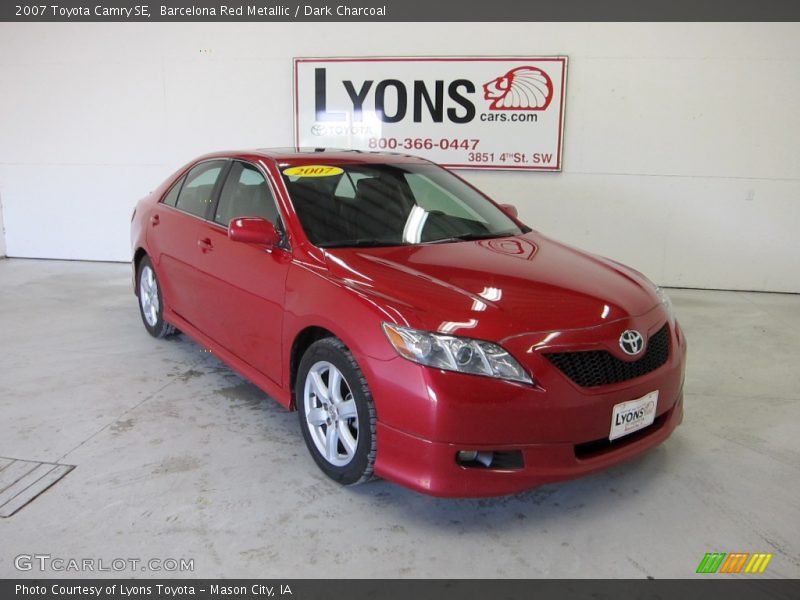 Barcelona Red Metallic / Dark Charcoal 2007 Toyota Camry SE