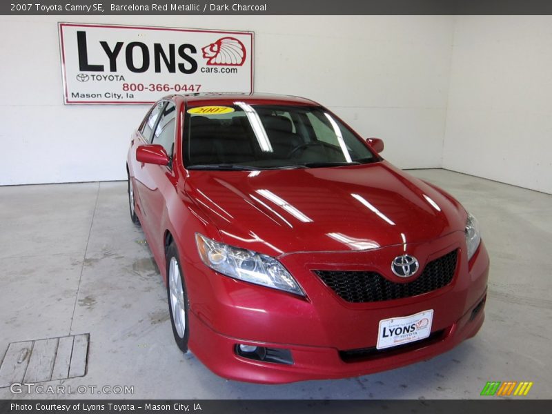 Barcelona Red Metallic / Dark Charcoal 2007 Toyota Camry SE