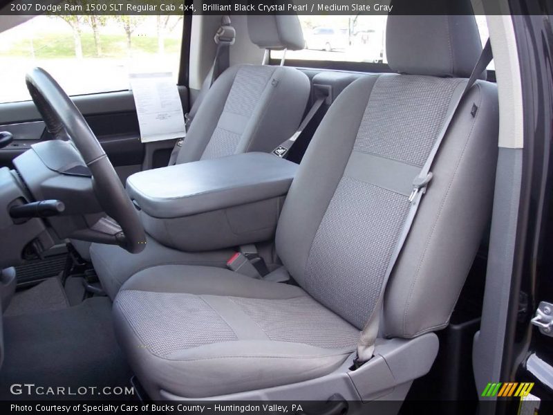 Brilliant Black Crystal Pearl / Medium Slate Gray 2007 Dodge Ram 1500 SLT Regular Cab 4x4