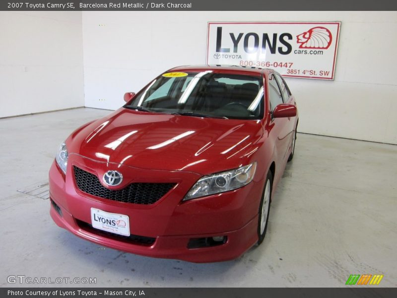 Barcelona Red Metallic / Dark Charcoal 2007 Toyota Camry SE