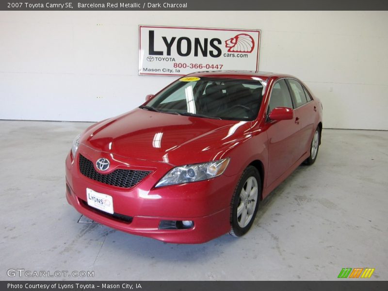 Barcelona Red Metallic / Dark Charcoal 2007 Toyota Camry SE