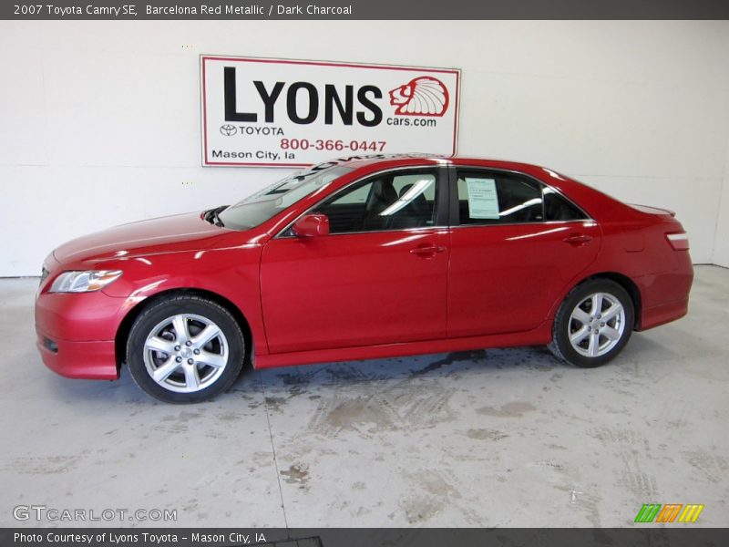 Barcelona Red Metallic / Dark Charcoal 2007 Toyota Camry SE
