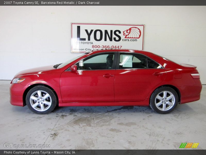 Barcelona Red Metallic / Dark Charcoal 2007 Toyota Camry SE
