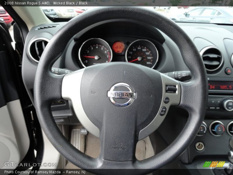 Wicked Black / Black 2008 Nissan Rogue S AWD
