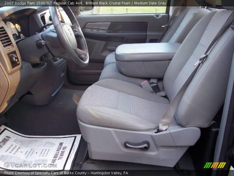 Brilliant Black Crystal Pearl / Medium Slate Gray 2007 Dodge Ram 1500 SLT Regular Cab 4x4