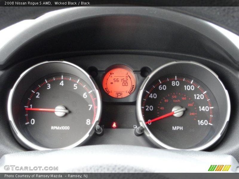 Wicked Black / Black 2008 Nissan Rogue S AWD