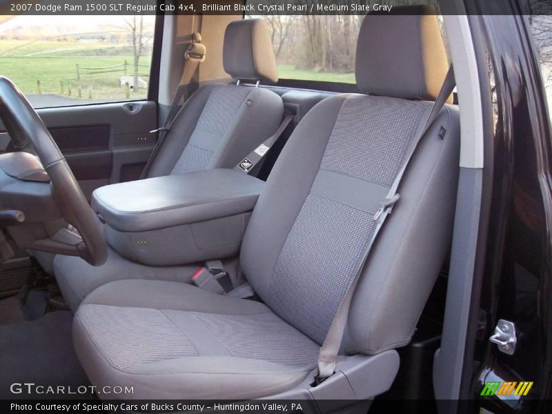 Brilliant Black Crystal Pearl / Medium Slate Gray 2007 Dodge Ram 1500 SLT Regular Cab 4x4