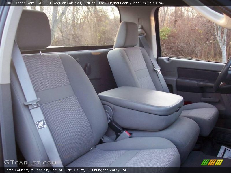 Brilliant Black Crystal Pearl / Medium Slate Gray 2007 Dodge Ram 1500 SLT Regular Cab 4x4