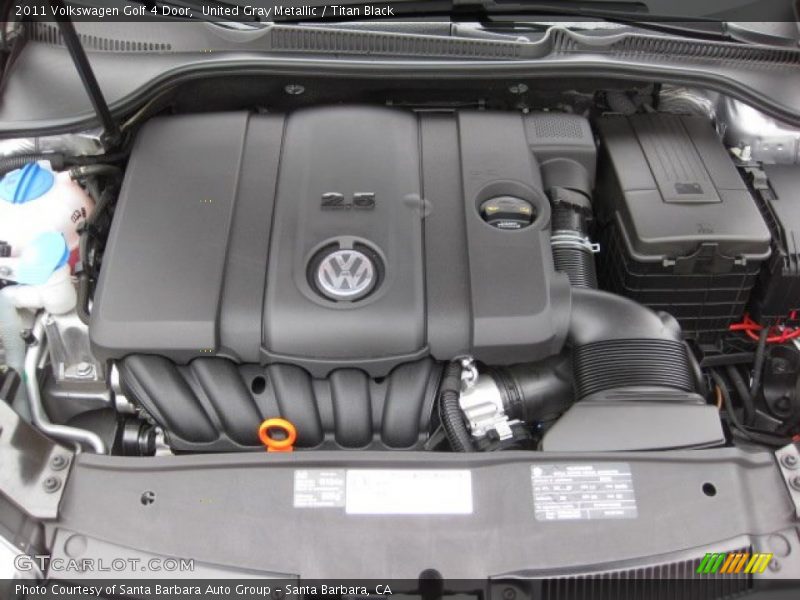  2011 Golf 4 Door Engine - 2.5 Liter DOHC 20-Valve 5 Cylinder