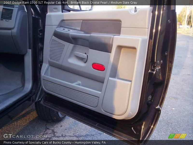 Brilliant Black Crystal Pearl / Medium Slate Gray 2007 Dodge Ram 1500 SLT Regular Cab 4x4