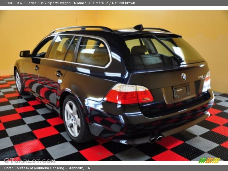 Monaco Blue Metallic / Natural Brown 2008 BMW 5 Series 535xi Sports Wagon